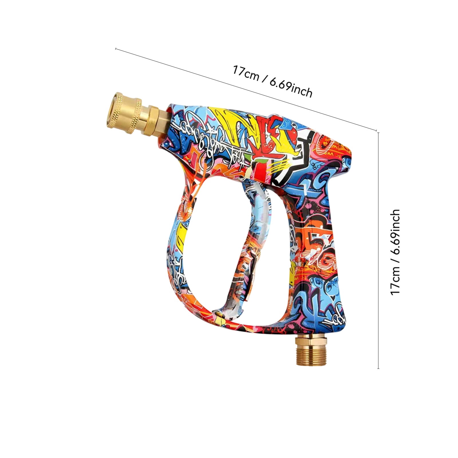 Graffiti Foam Cannon Pro: 6.69" Quick-Connect Adjustable Snow Foam Spray Gun with 5-Nozzle Kit for High-Pressure Car Wash A