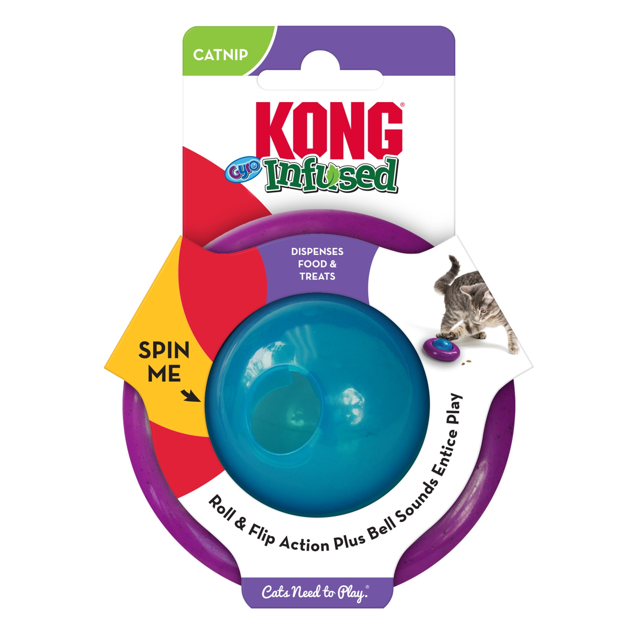 KONG® Infused™ Gyro Spinning Food and Treat Dispenser for Cats