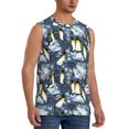 thumbnail image 2 of Haiem Men's Penguin Arctic Adventure Print Tank Tops Summer Sleeveless Cut Off Workout T-Shirts Fitness Vest Athletic Undershirts-XX-Large, 2 of 8