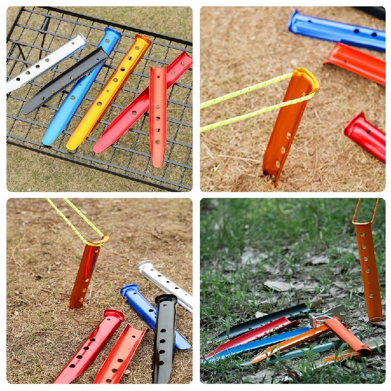 JZROCKER 10pack Outdoor Travel Camping Tarps Stakes Ground Stakes Organizers Tent Pegs