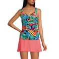 thumbnail image 3 of Lands' End Women's V-Neck Wrap Underwire Tankini Swimsuit Top, 3 of 3