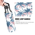 thumbnail image 4 of 600ml Vacuum Insulated Sports Water Bottle with Foldable Straw Stainless Steel Portable Thermos Cup Coral Colors Palm Trees, 4 of 7