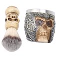 thumbnail image 1 of Henmomu Ensemble de Rasage pour Barbe pour Hommes Bol de Rasage en Acier Inoxydable Tête de Squelette Kit de Brosse à Barbe, Ensemble de Bols de Barbe, Bol de Brosse, 1 of 8