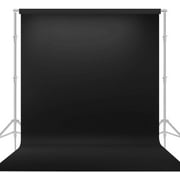 LS Photography 10' x 20' Photo Video Studio Seamless Solid Black Backdrop Photo Studio Background, WMT1140