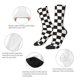 thumbnail image 4 of Balery Black and White Checkerboard Calcetas Largas con Estampado para Hombre y Mujer – Suaves y Transpirables, Talla Única (US 5-11), 4 of 6