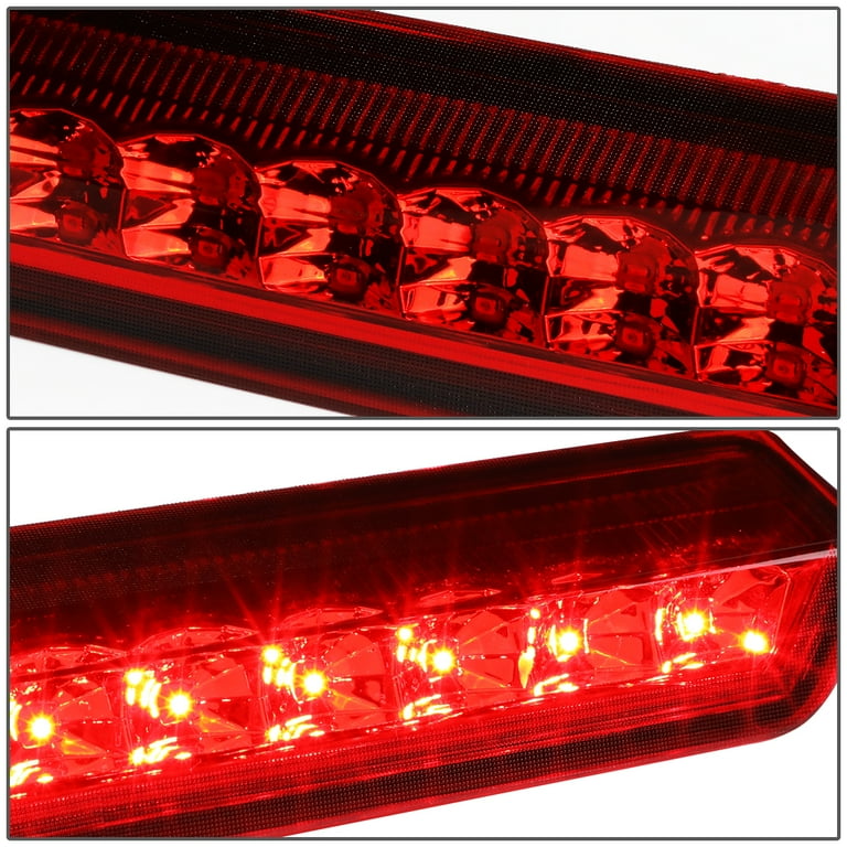 DNA Motoring 3BL GMCD15 LED RD For 2015 to 2017 Chevy Suburban Tahoe Full LED 3rd Third Tail Brake Light Rear Center Stop Lamp Red Housing 16 15 17