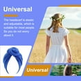 thumbnail image 4 of Turban 2 Layers Knot Muslim Hijab Stylish Spiral Cover Beanie Wide Head Wrap Fashion Caps Bonnet Styling Accessories Royal blue, 4 of 7