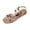 Gold, variant on Women's Metallic Ankle Strap Wedge Sandals with Buckle Closure Comfortable Platform Sandals for Summer Casual