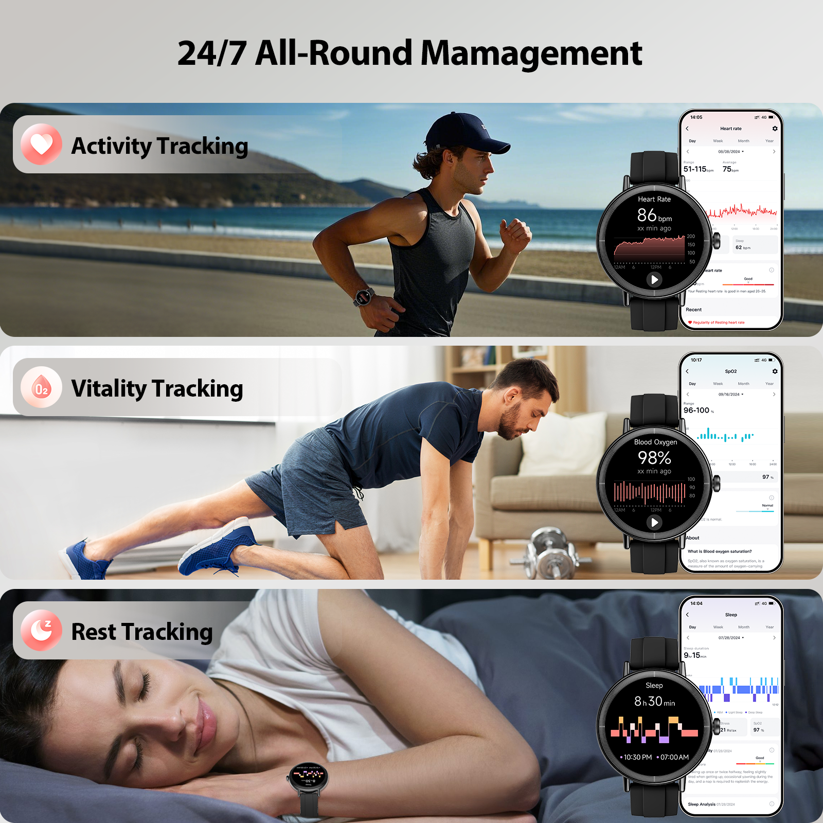 Cillso 1.27" HD Smart Watch for Men with Bluetooth Calling photo 5