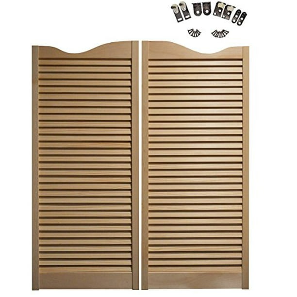 Louvered Saloon Doors Cafe Doors Variety of Sizes & Hinge Finishes