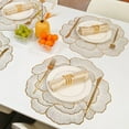 thumbnail image 4 of Papete decorativo de estilo Nórdico Peonía, Para tapete de estilo occidental, tapete de mesa PVC, 6PCS, 4 of 12