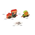 thumbnail image 3 of EGNMCR Car Model Wooden Colorful Dinosaur Transportation Animals 11Pcs Train Toys Matching Sequencing Games Educational Learning Counting Set Building Blocks Kit Puzzle Train, 3 of 7