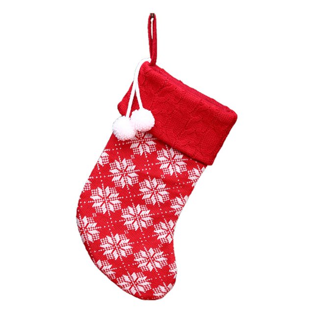 Almacenamiento De Navidad, Regalo De Navidad, Bolsa De Dulces, Adornos Navideños De Año Nuevo Para El Hogar, Calcetín De Punto, Decoración De Árbol De Navidad Serendint HA042979-01