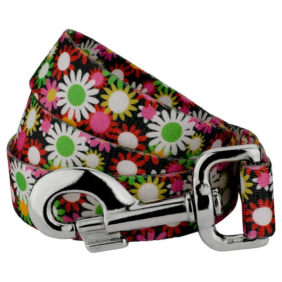 Country Brook Petz - Daisy Fields Dog Leash - Floral Collection with 8 Charming Designs (4 Foot, 1 inch Wide)
