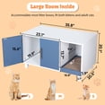 thumbnail image 6 of WSWJY Wooden Hidden Cat Litter Box Enclosure Furniture, Decorative Hidden Cat Washroom House, Multi-Style Concealed Cat Litter Cabinet for Indoor Cats 35.8'' White & Blue, 6 of 13