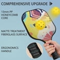 thumbnail image 4 of Pickleball Paddles Set Of 1, Fiberglass Surface, Tropical Leaf Print, 1 Paddle, 2 Balls & Bag, 4 of 5