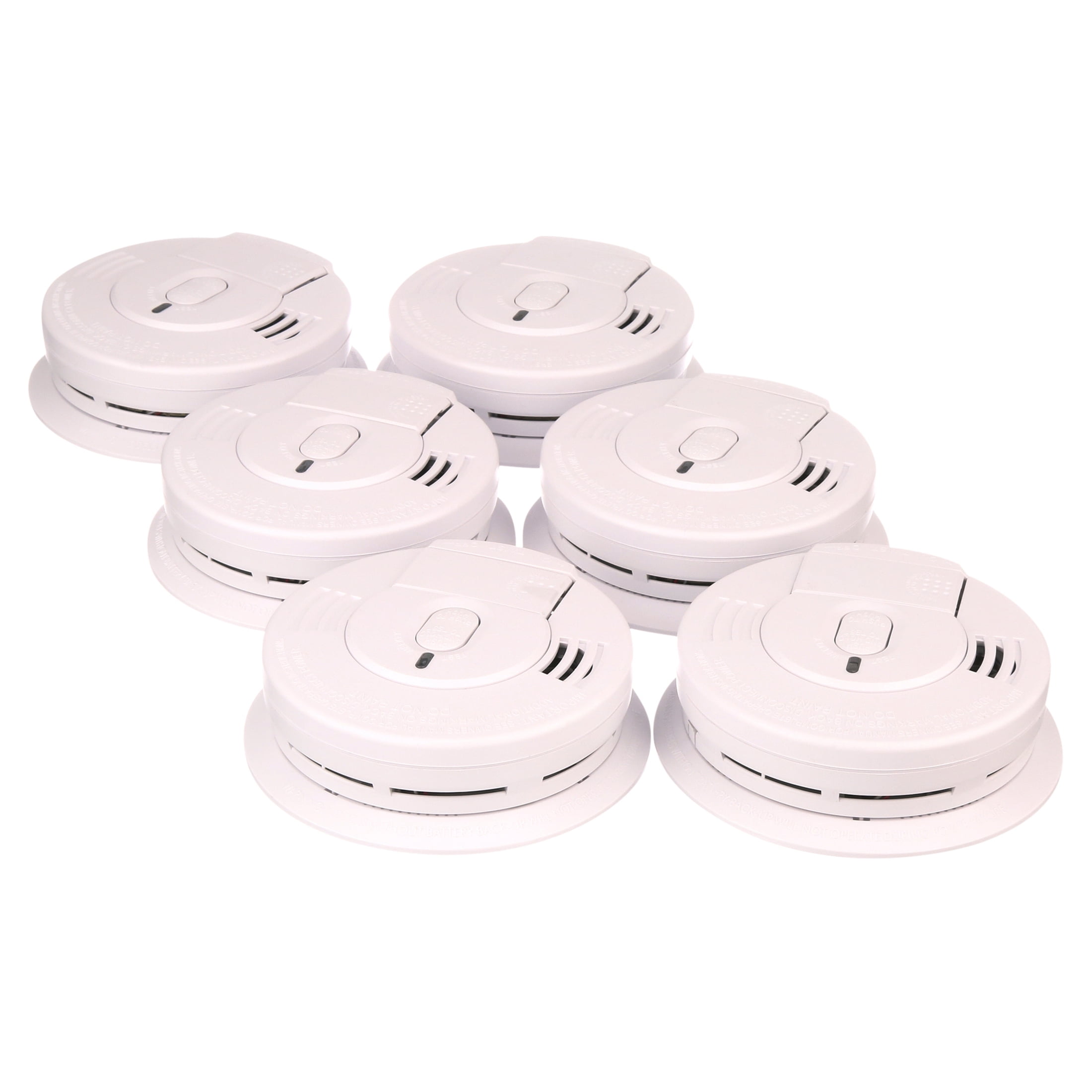 Kidde Hardwire Ionization Smoke Detectors with Battery Backup and Front Battery Door, 6 Pack