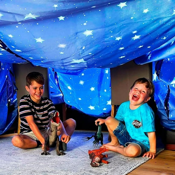 Molcey Blanket Fort Building Kit for Kids 4-8 8-12+ - Build a Kids Fort Blankets for Kids - Ultimate Kids Forts Indoor/Outdoor Fort - Girls/Boys Toys Age 4-5 6 7 8-12 Year Old Indoor Fort for Kids
