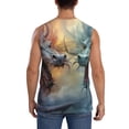 thumbnail image 4 of Balery White And Red Storm Dragon Camisetas sin mangas para hombre, absorbe la humedad y protege contra el mal olor.-X-Large, 4 of 7