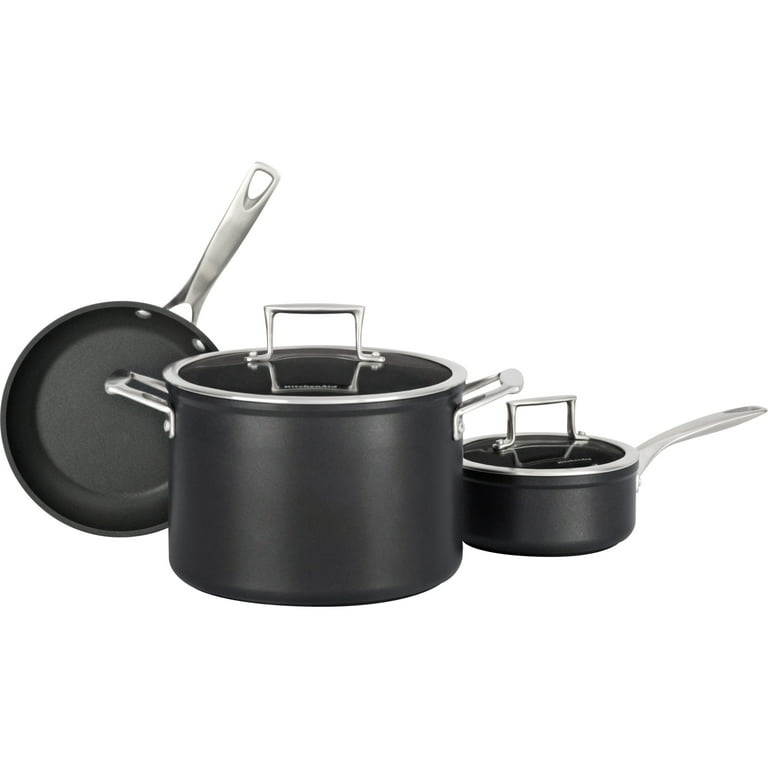 KitchenAid Hard Anodized Nonstick 5-Piece Cookware, Set A in