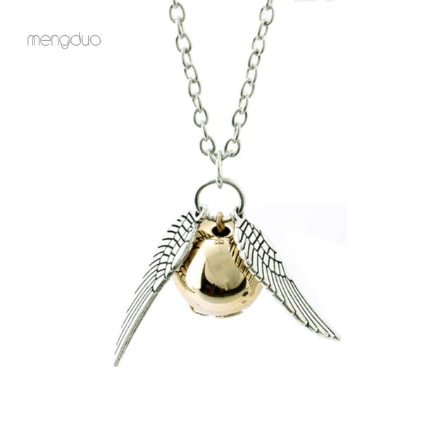 Collar Colgante De Harry Potter Y The Deathly Hallows Gold Snitch Joyería Unisex