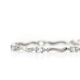 thumbnail image 4 of Galaxy Gold 2.01 Carat 14k Solid White Gold Tennis Bracelet Diamond Aquamarine, 4 of 5