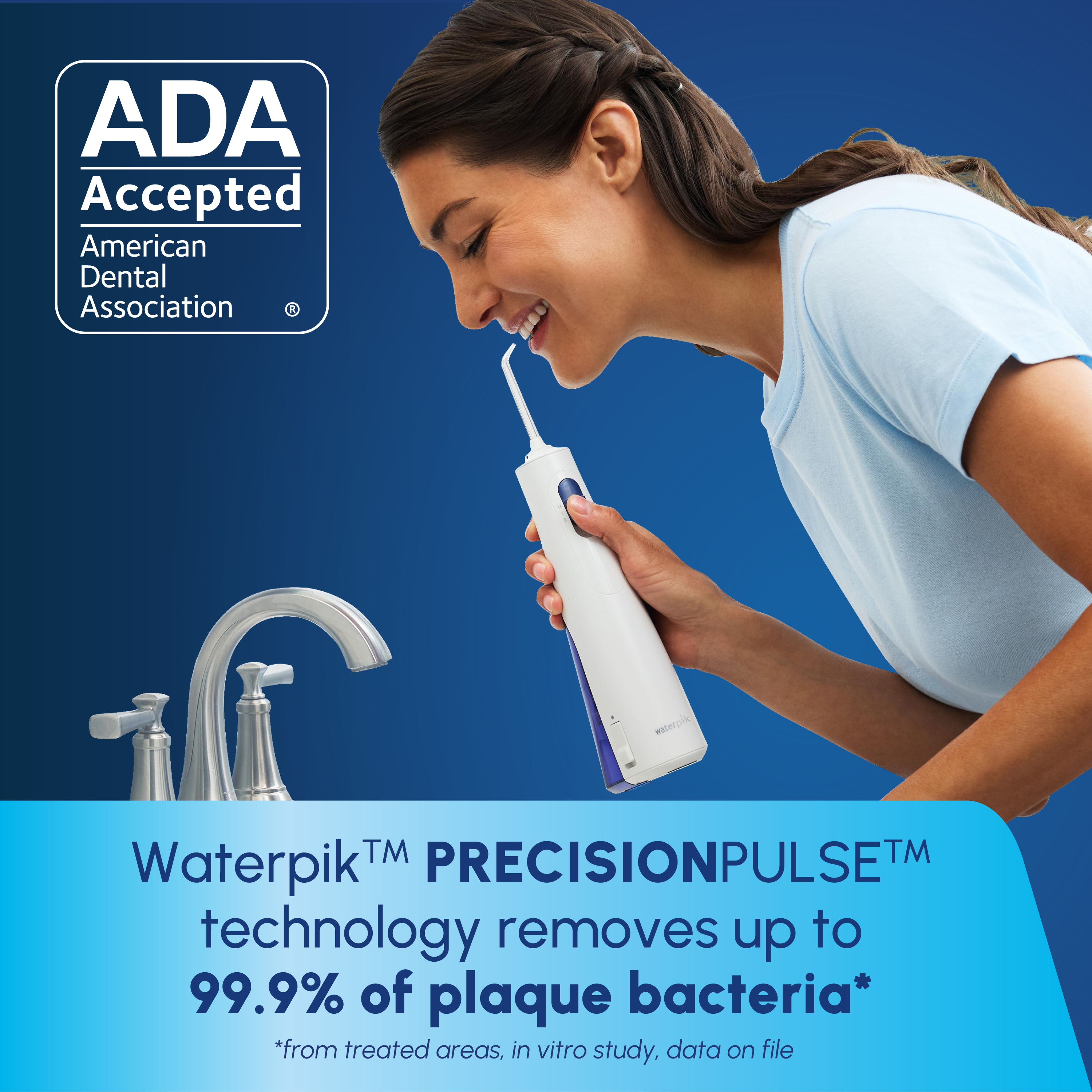 Waterpik Cordless 1000 Portable Water Flosser White photo 3