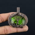 thumbnail image 2 of Natural Tree Of Life Green Labradorite Stone Copper Wire Wrap Pendant 2.2", 2 of 4