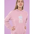 thumbnail image 2 of Manga Girl Daydream Pillow Hoodie Women -Image by Shutterstock, Female 5X-Large, 2 of 4