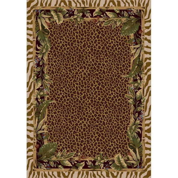 Milliken Signature Area Rug JUNGLE SAFARI PEARL MIST Jungle Safari Pearl Mist 5' 4" x 7' 8" Oval