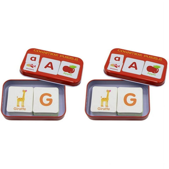 2X de Aprendizaje Educativo Temprano Cognitivo Caja de Almacenamiento Mental Alfabeto