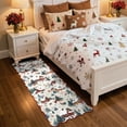 thumbnail image 2 of Lahome Decor 2' x 6' Christmas Runner Rugs For Hallway Kitchen Entryway Holiday Decor Bathroom Living Room Entryway Laundry Room Washable Non-slip Soft Carpet,Beige, 2 of 9