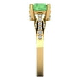 thumbnail image 3 of 2.21ct round cut green Zircon 18k yellow gold Bridal Wedding Engagement Promise Anniversary Ring for Women size 9, 3 of 7