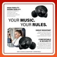 thumbnail image 2 of COBY Pro Fitness Bluetooth 5.3 True Wireless Earbuds, Noise-Isolating Earphones with Charging Case, Black, 2 of 6
