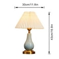 thumbnail image 5 of Kiven Cordless Table Lamp, Dimmable Ceramic Bedside Lamps for Nightstand with Fabric Lampshade, Modern Rechargeable Desk Lamp for Reading Home Decor Bedside,1-Light(TC212A), 5 of 7