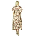 thumbnail image 5 of Bimba Women Long Maxi Kaftan White Cotton Caftan Floral Gown, 5 of 5