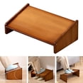thumbnail image 6 of Wood under Desk Footrest, 3 Height Position Footrest Cushion Portable Foot Rest Dark, 6 of 8