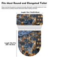 thumbnail image 7 of HELLHERO Keep Dust Stain Elastic Fabric Toilet Cover Set Elastic Bottom Cozy Toilet Lid Seat Cover Set Fits All Toilet Shapes for Bathroom Home, 7 of 7