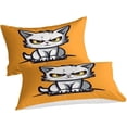thumbnail image 2 of Ensemble de Housse de Couette Logo Chat Ensembles de Literie pour Enfants Garçons Filles Housse de Couette Imprimée 3D Couvre-Lit Art Mignon Housse de Couette Collection Chambre Ensembles 3 Pcs, 2 of 5