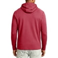 thumbnail image 3 of Boyscolos Men's Sun Protection Sweatshirt Quick Dry Long Sleeve Rash Guard Lightweight Drawstring Hoodie Shirt Fishing Running Red 2XL, 3 of 3