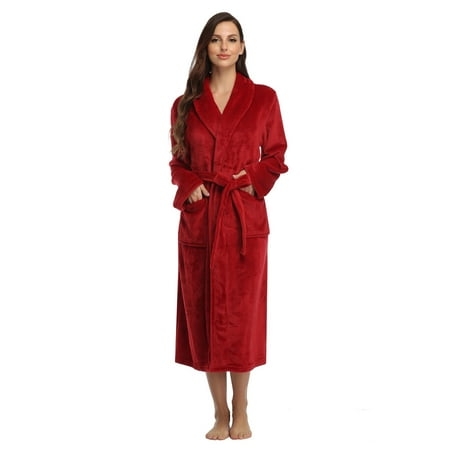 

Premium Womens Plush Soft Robe Fluffy Warm Fleece Sherpa Shaggy Bathrobe