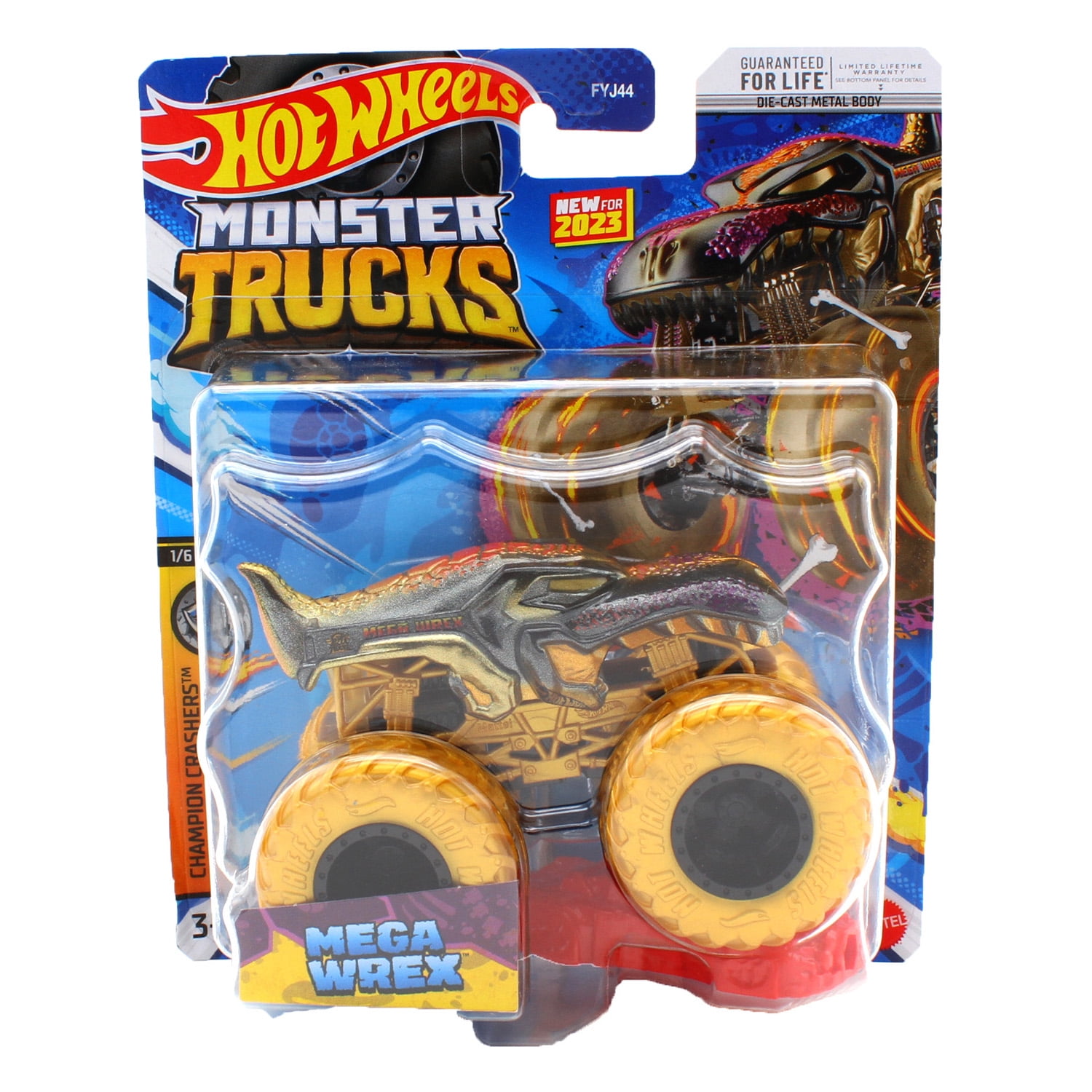 Hot Wheels Monster Trucks 1:64 Scale Mega Wrex Silver Includes Connect and  Crash Car, 1 - Fry's Food Stores