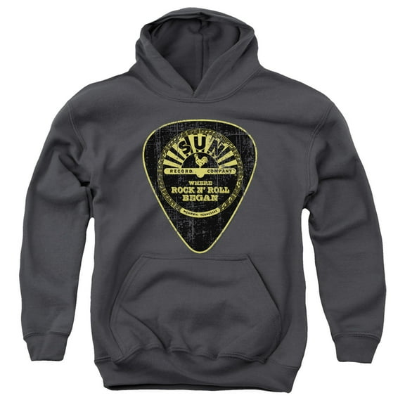 Sun - Guitar Pick - Youth Hooded Sweatshirt - Small