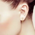 thumbnail image 3 of Auriga 14k Yellow Gold 1.25mm Endless Hoop Earrings for Women(L- 14mm, W- 14mm), 3 of 6