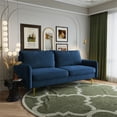 thumbnail image 5 of Enor Furniture Casey 70" Cushion Back Upholstered Modern Velvet Sofa in Blue, 5 of 8