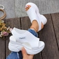 thumbnail image 4 of Elvqul Walking Sandals for Women Ankle Strap Platform Wedge Sandals Open Toe Summer Outdoor Holiday Beach Dressy Casual Womens Shoes, 4 of 9