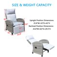 thumbnail image 4 of Adjustable Backrest Outdoor Wicker Recliner with Iron Frame - Durable All-Weather Patio Lounge Chair for Poolside, Deck & Garden Relaxation, 4 of 9