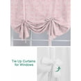 thumbnail image 3 of Pink Morocco Tie Up Curtains for Windows 63 Inch Length Balloon Curtains Kitchen Adjustable Balloon Window Shade Geometric Leaf Diamond Lattice Abstract Tie Up Valance Bathroom Curtain Window 46"x63", 3 of 6