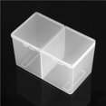 thumbnail image 5 of Vogacara Almohadilla de algodón para limpieza de uñas, 2 compartimentos, caja contenedora transparente, organizador, almacenamiento, conjunto Bolsas de maquillaje, 5 of 5