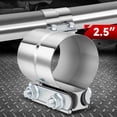 thumbnail image 2 of Bgsha 2PCS 2.5" Stainless Steel Lap Joint Band Exhaust Clamp Sleeve Coupler, 2 of 9